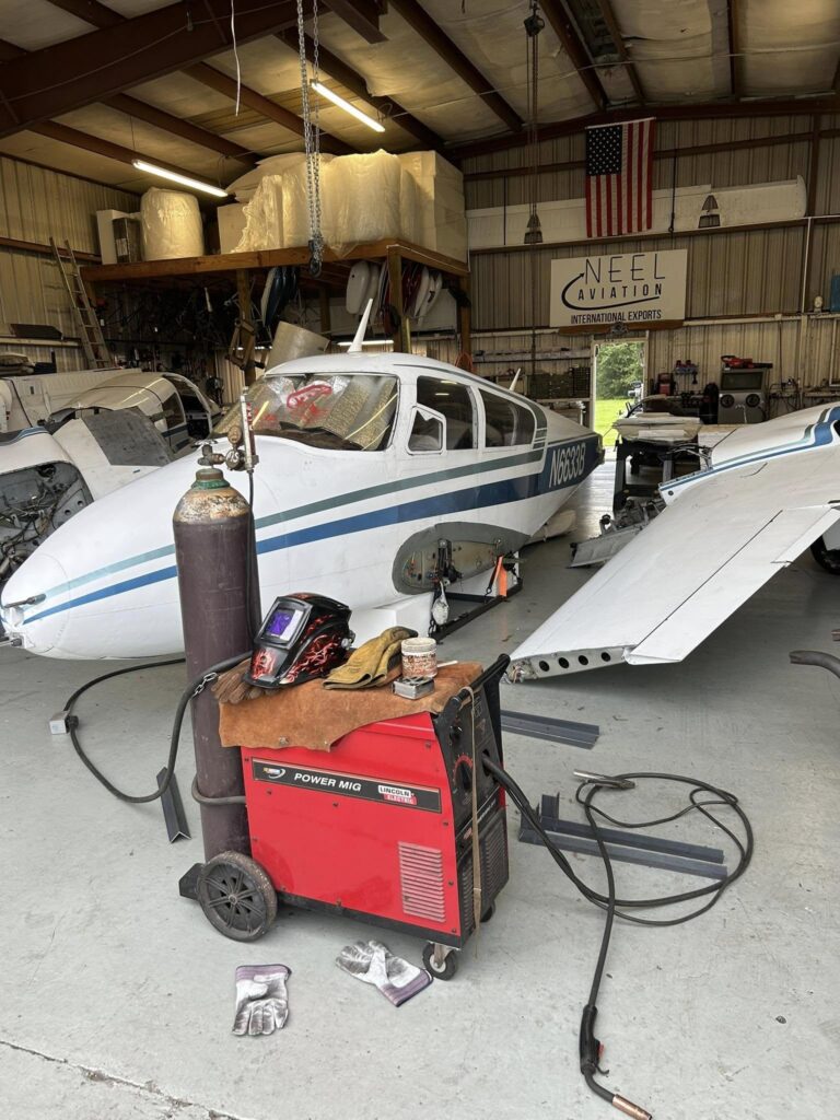 Cessna 310 aircraft disassembled for export to South Korea
