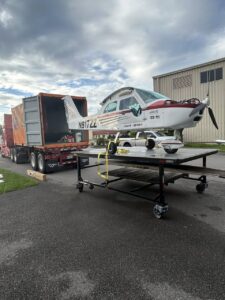 Paradise Light Sport aircraft being containerized by Neel Aviation for shipment to Uruguay