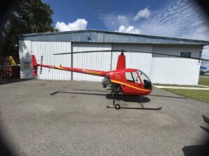 Robinson R22 helicopter being disassembled and containerized by Neel Aviation for shipment to Argentina