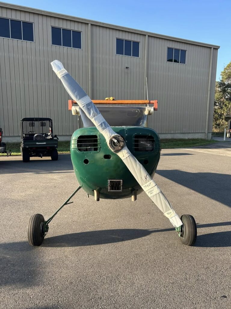 1946 Cessna 140 aircraft prepared for export shipment to France